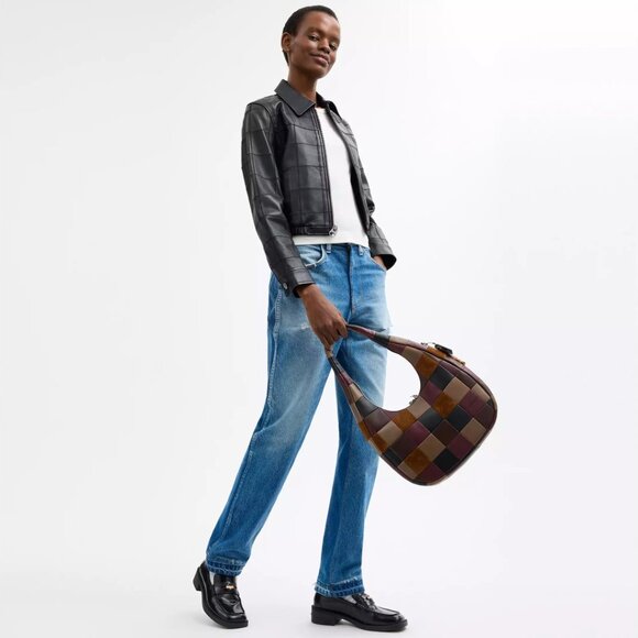 NWT Coachtopia Alter/Ego Crescent Shoulder Bag Upcrafted Suede and  Leather - Picture 6 of 11